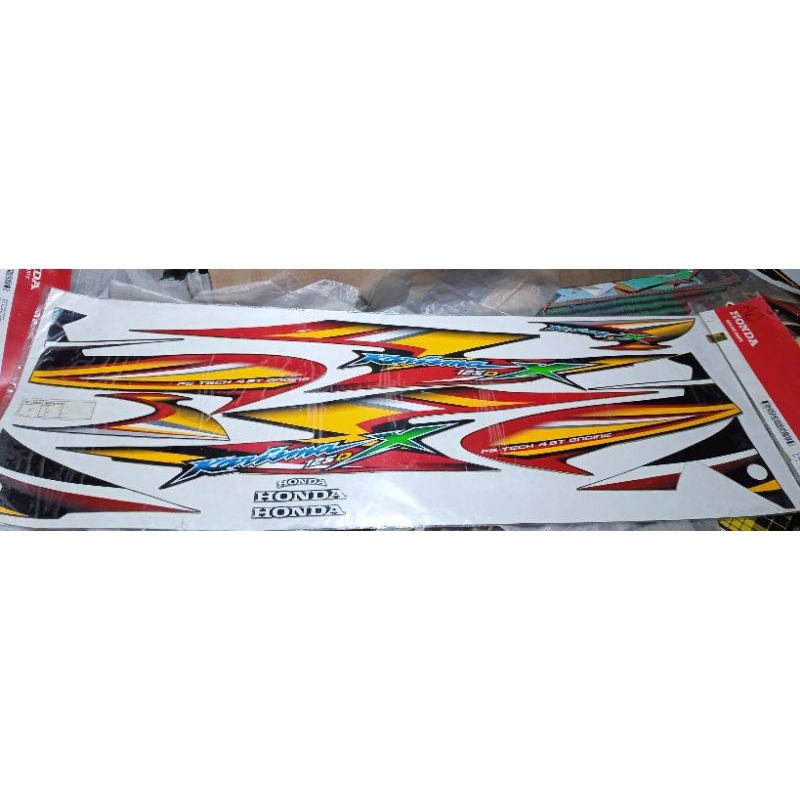 871x0 KTM 720 za original AHM Astra Honda motor stripe set black red striping stiker box cover body 