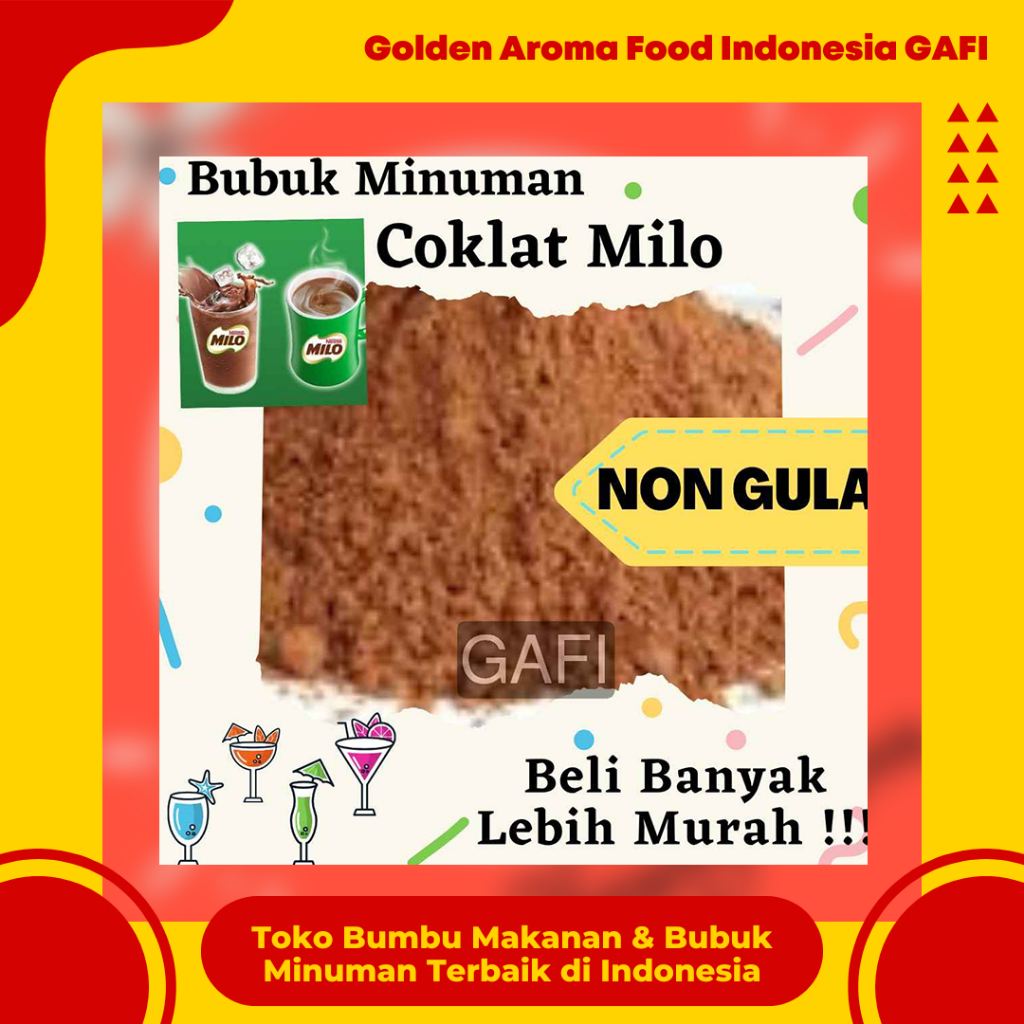 

GAFI Food Bubuk Minuman Rasa Coklat Miko NON GULA 1 Kg Serbuk Minuman Paling Enak Murah Terenak Kekinian Halal