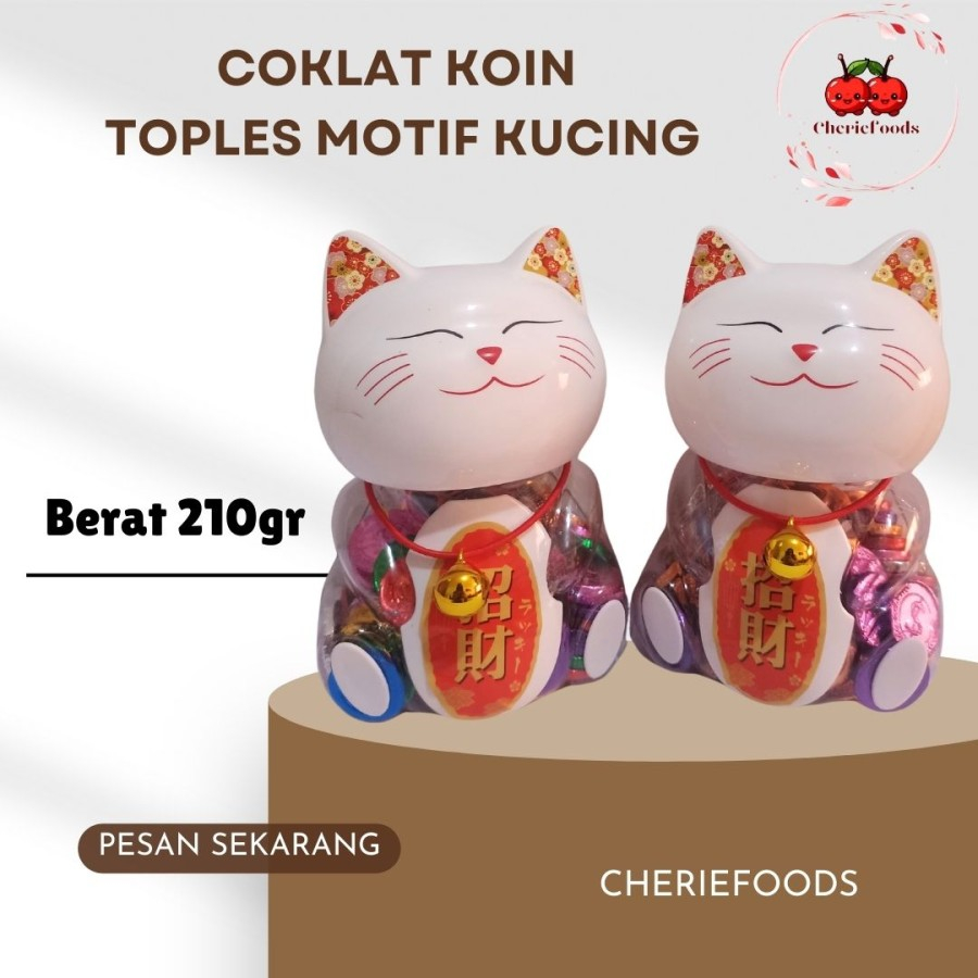 

Coklat Imlek Toples Kucing / Coklat Koin Warna-Warni 210gr