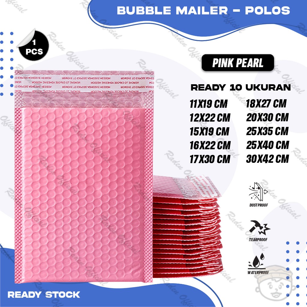 

Plastik Packing BUBBLE MAILER Pink Kantong Polybubble Amplop Bubble Envelope Polymailer Olshop Polos Ukuran 11X19 12X22 15X19 16X22 17X30 18X27 20X30 20X34 25X35 25X40 30X42