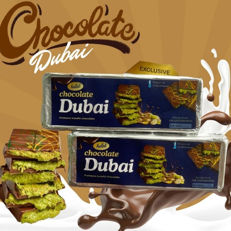 

COKLAT DUBAI VIRAL 100gr / CHOCOLATE DUBAI PISTACHIO KUNAFE ENAK Cemilan Snack Food Wafer