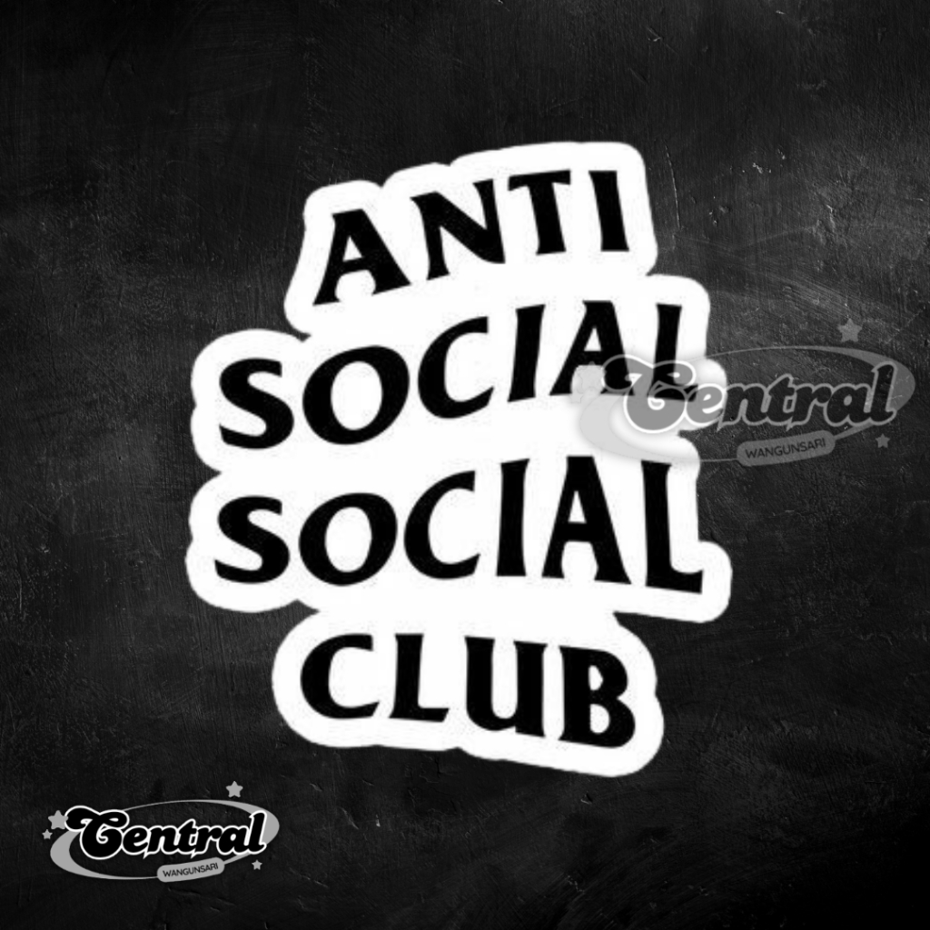 

Stiker anti social social club Aesthetic Laptop Brand Tumblr Helm Laptop Case Sticker Case