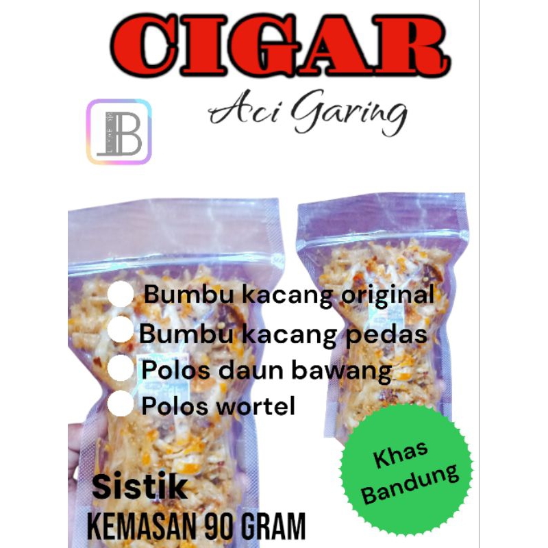 

CIGAR sistik Aci garing bumbu kacang khas bandung - kemasan 90 gram