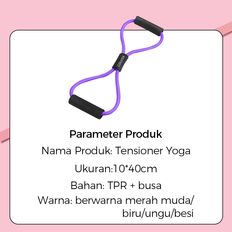 GOKOTTA Bundling Hemat Matras Olahraga dan Tali Yoga Elastis/ Yogas Mat/ Matras Anti Slip/ Free Tas