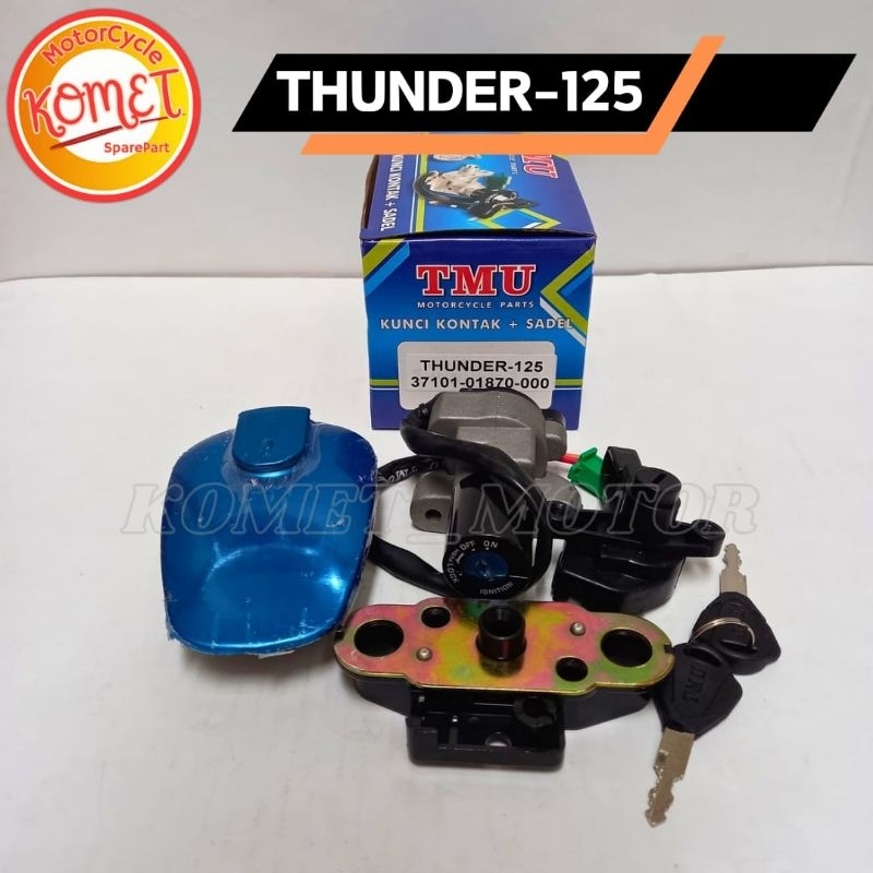 [KOMET] KUNCI KONTAK SET ASSY + JOK + TUTUP TANGKI THUNDER 125OLD//THUNDER 125 NEW [TMU]