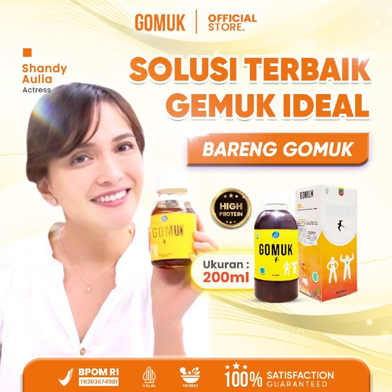 

Gomuk 200ml/ Madu Penggemuk/ Bpom/ Naik Ideal 5-15kg