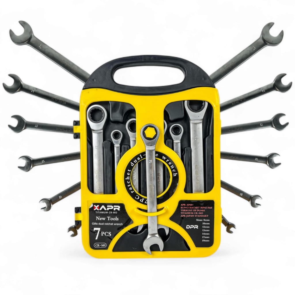 APR KUNCI RING RACHET LEBIH BAGUS DARI T3KIRO KUNCI RING PAS RACHET APR JAPAN AP68+ GARANSI 5THN 8MM