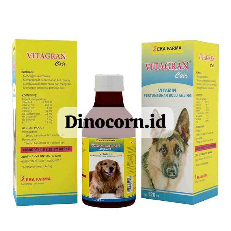 VITAGRAN 120 ml - vitamin pertumbuhan bulu anjing