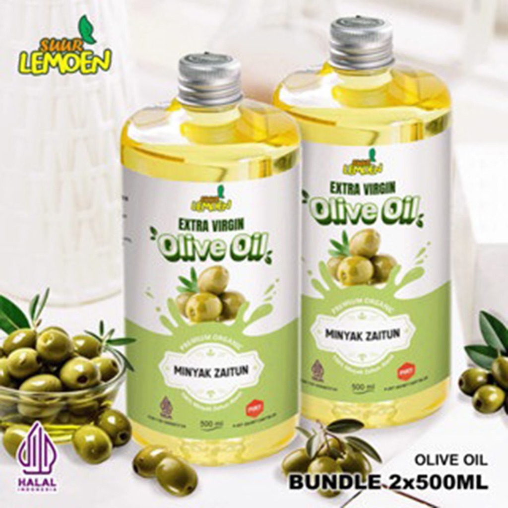 

Suur Lemoen - MINYAK ZAITUN 1 LITER - EXTRA VIRGIN OLIVE OIL 100% PAKET 2 X 500ML / EVOO - MINYAK ZAITUN UNTUK MASAK DAN UNTUK DIMINUM