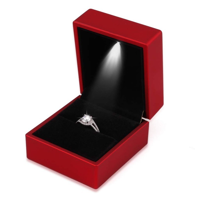 Kotak Cincin Led Box Cincin Lamaran Dan Lampu LED Kotak Cincin Couple Kotak Perhiasan LED Ring Box