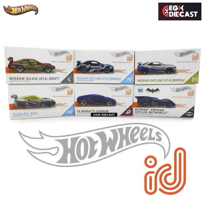 HOT WHEELS HW ID SUBARU BRZ GREY, BUGATTI- DIECAST (SEGEL)