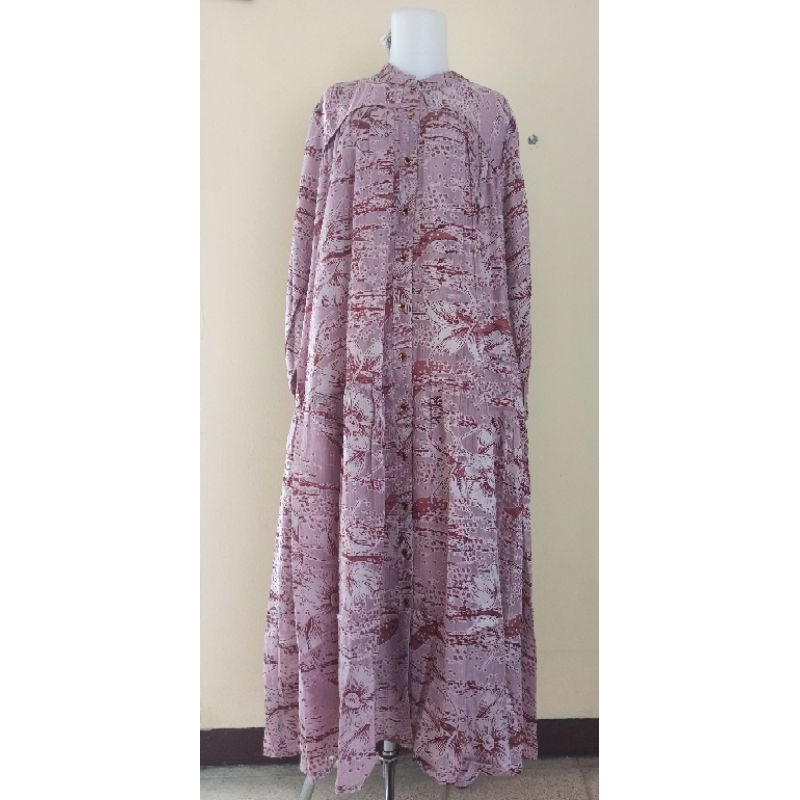 DRESS GAMIS/MIDI ORIGINAL SALVINA YS || MIDI BUNGA SALVINA YS || DRESS SALVINA YS