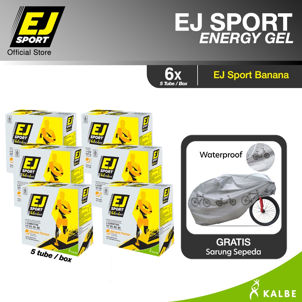 

EJ Sport Banana Enegergy Gel - 6 Pack + Free Sarung Sepeda