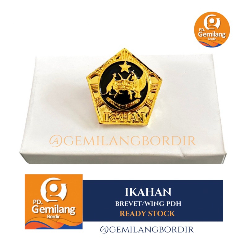 BREVET WING PDH IKAHAN TNI-AU | Ready Stock | Brevet Wing PDH TNI