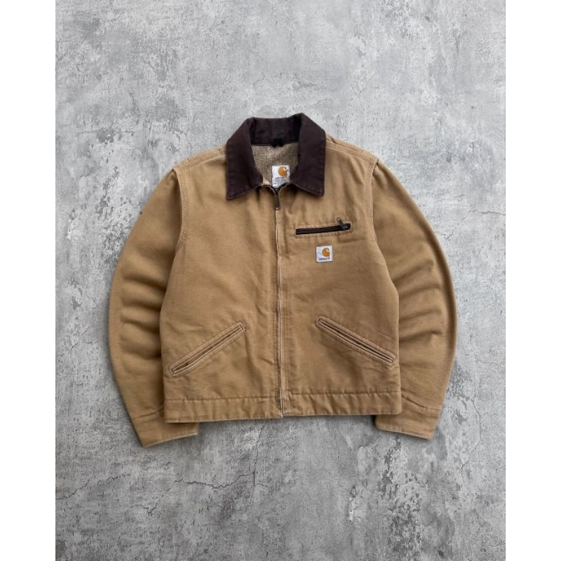 Vintage Carhartt WJ097 CML Detroit Jacket Caramel Brown Second