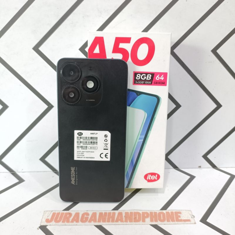 ITEL A50 3/64GB HP BEKAS SECOND FULLSET