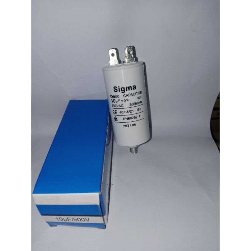 Kapasitor mesin cuci sigma 10uf/500VAC