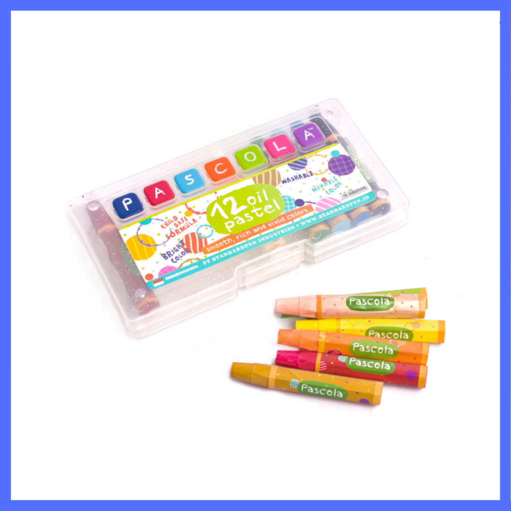 

Krayon Oil Pastel 12 warna pascola Standard Crayon Wax Pewarna minyak