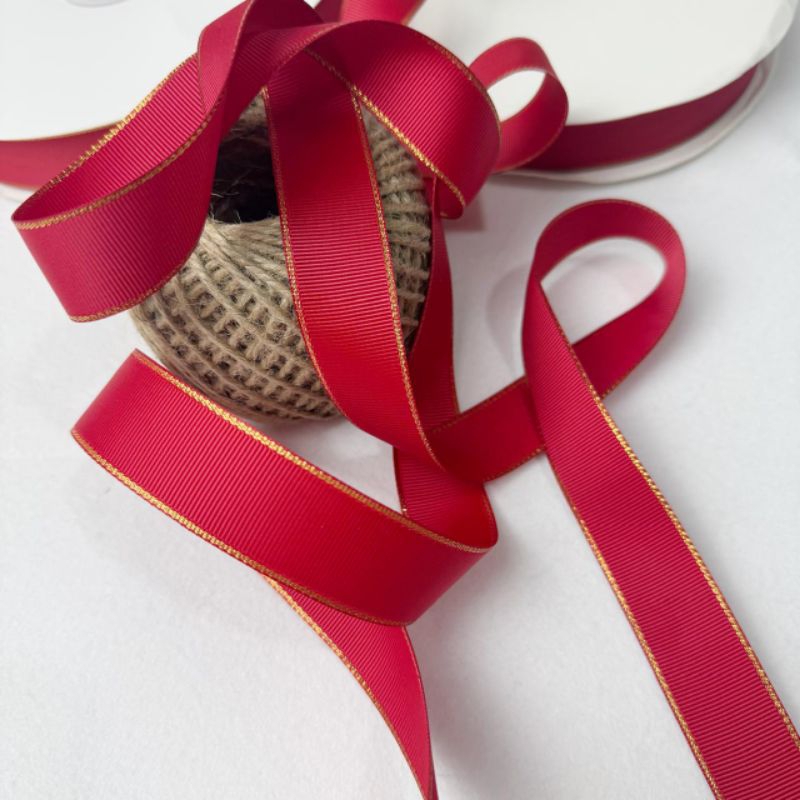 

100 yard - pita grosgrain list emas 2,5 cm 1 roll