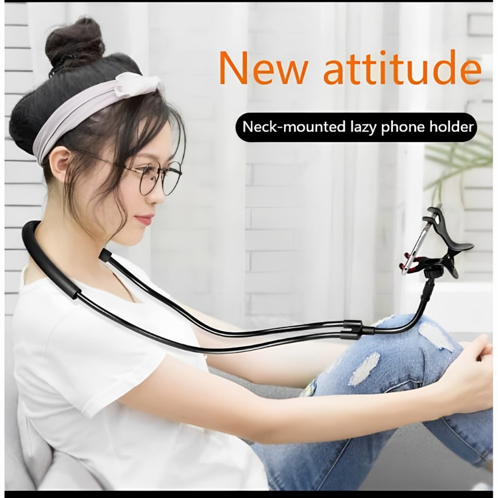 Lazy Neck Phone Holder/Lazy Neck Pod/Holder Leher/Lazy Hanging Neck Phone Stand Mount Neck