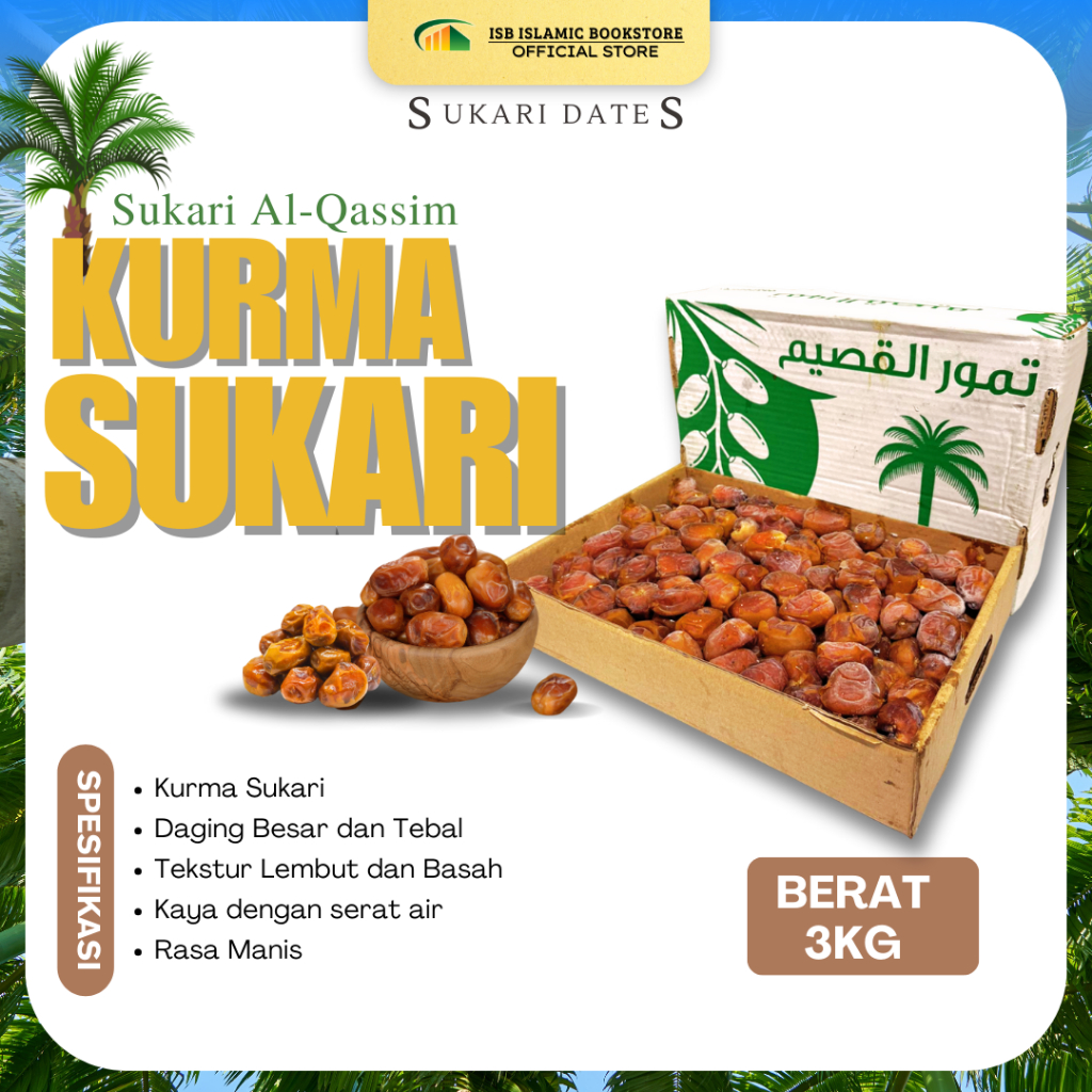 

Kurma Sukari Al-Qasim Korma Sukkari 3 Kg