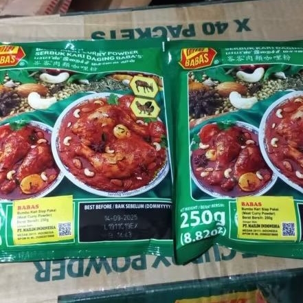 

BABA'S MEAT CURRY 250GRAM Expiry 17/12/25