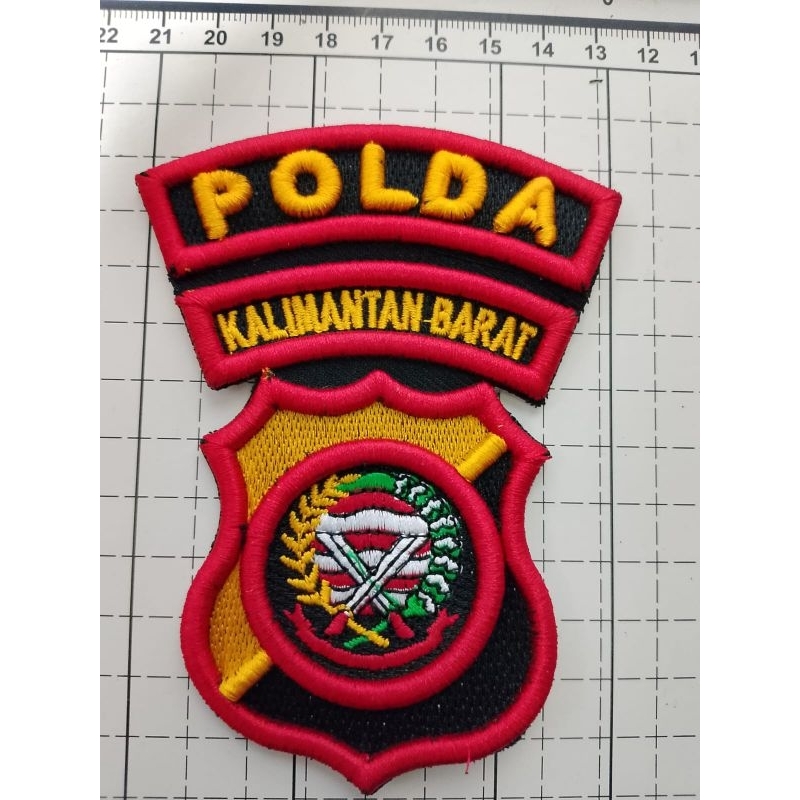 bordir timbul polda kalimantan barat / kalimantan timur / kalimantan selatan / kalimantan tengah