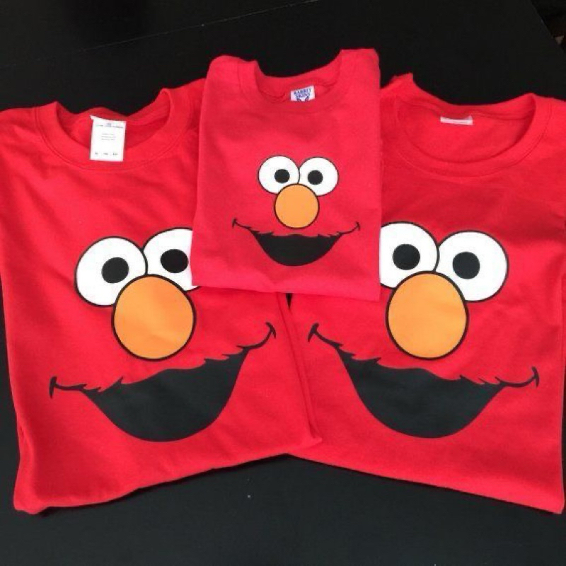 kaos cewek cowok couple keluarga ayah anak ibu cookie monster elmo