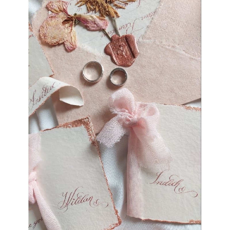 wedding keepsake/wedding invitation/weddinh vow-calligraphy (PO)