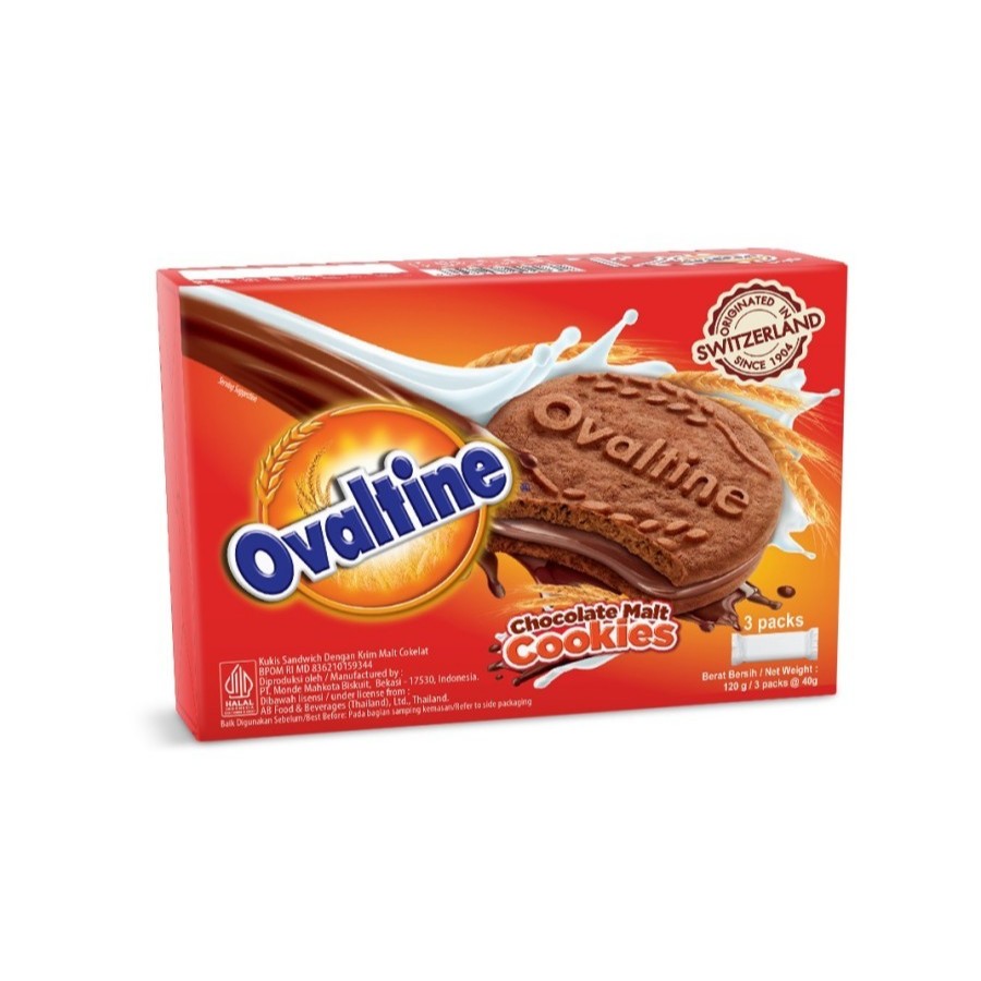 

Ovaltine Chocolate Malt Cookies 120g ( 3 X 40G ) Cookies