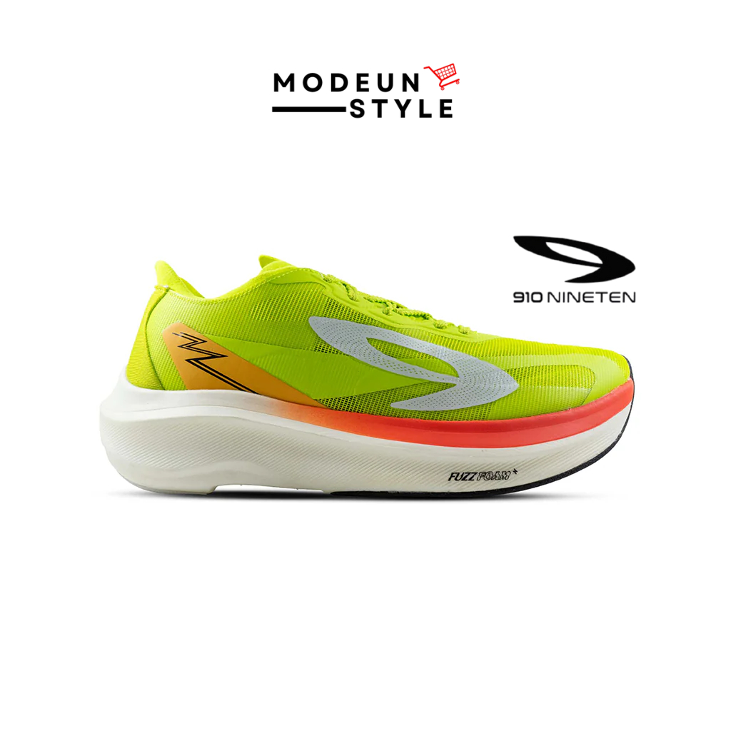 910 HAZE FUZZ LITE HIJAU/ORANGE/KUNING - Sepatu Lari / Haze Fuzz Lite 910Nineten