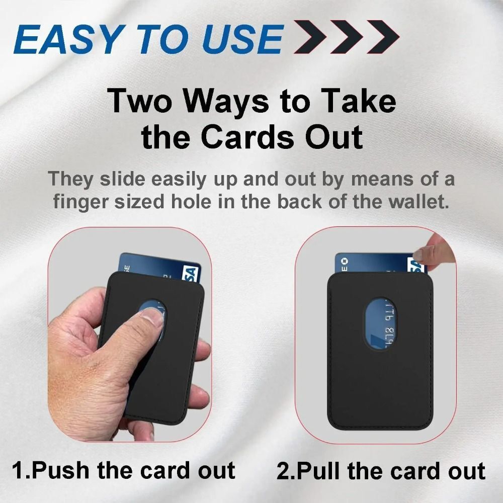 COLMER Dompet Kartu Magnetic Card Holder MagSafe Wallet PU Leather for iPhone 12 13 14 15 16 17 pro 