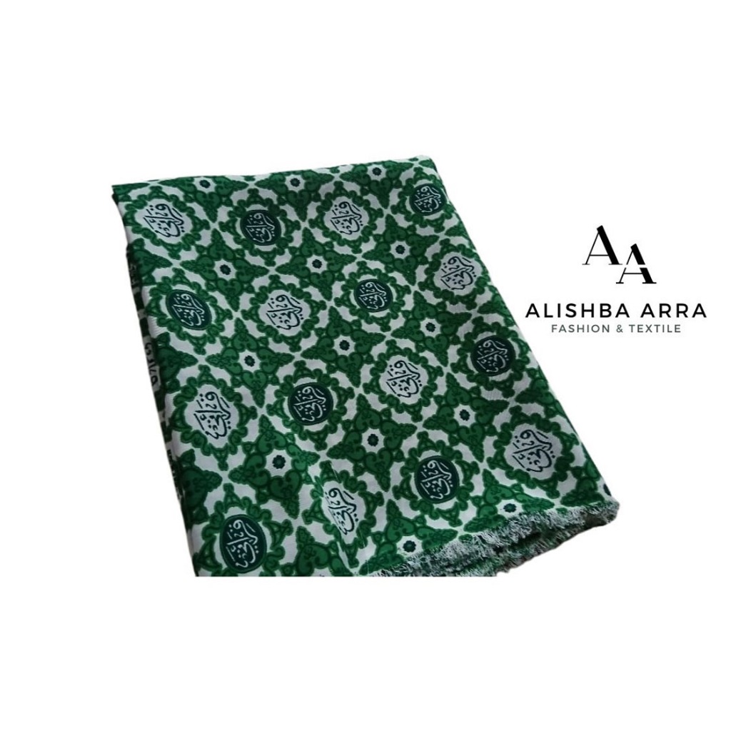 Bahan Batik Meteran Premium Kain Seragam Tpq Qiroati Hijau