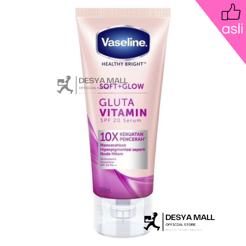 Vaseline Soft Glow Vitamin Body Serum 180ml - Vaseline Gluta Soft Glow 180ml -100ml