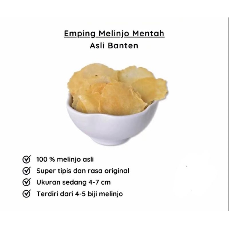 

EMPING MELINJO KHAS BANTEN (1KG)