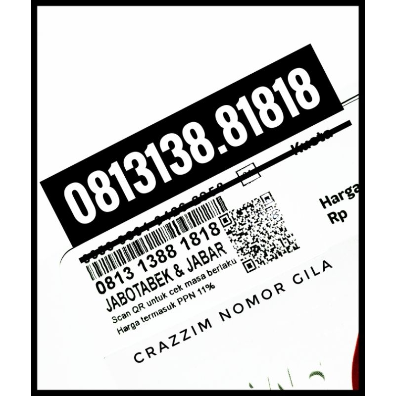 Nomor Cantik Telkomsel ABCD ABCD. No Cantik 1818. Kartu Perdana Cantik Couple Murah Hoki