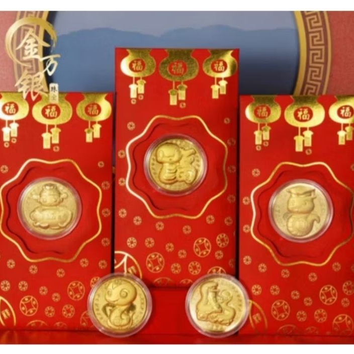 

Angpao Emas Shio Ular 2025 Angpao Gold 24k 0,1gr kadar 999 Bersertifikat imlek 2025 cny