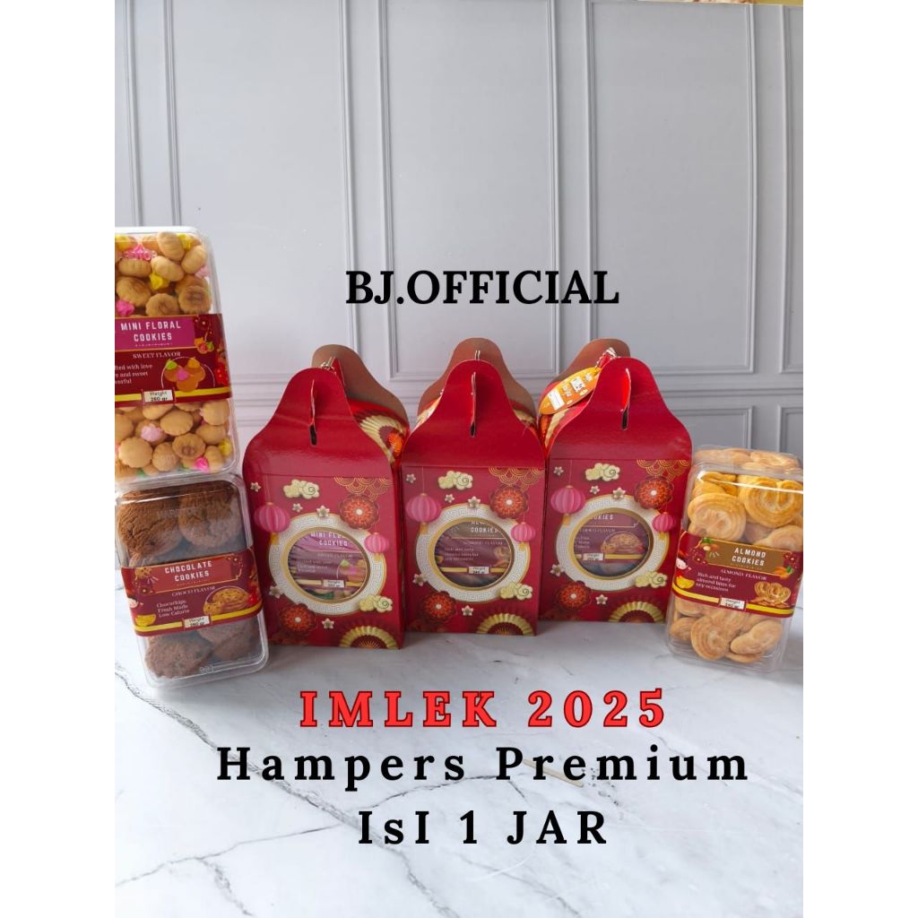 

NEW 2025 HAMPERS IMLEK CHINESE NEW YEAR / PARCEL IMLEK ISI 1 JAR ALMOND COOKIES / GONG-XI-FA-CAI !!!