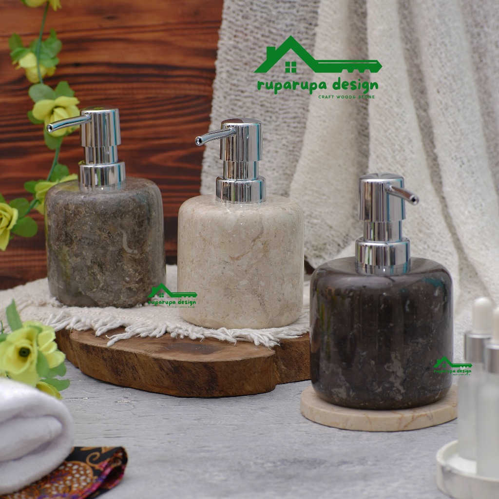 Dispenser Sabun Cair marmer / Tempat sabun cair / Tempat shampo marmer/Botol sabun marmer