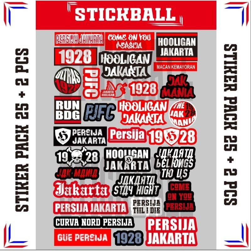 

25 pcs STIKER PERSIJA JAKARTA 1928