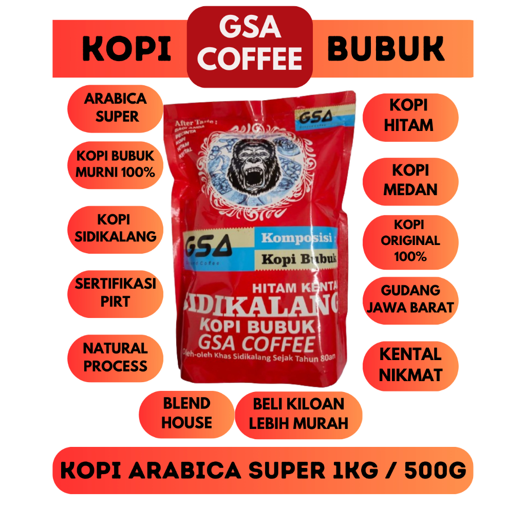 

kopi bubuk murni 100% | TER MURAH PREMIUM | Kopi Bubuk 1kg | Kopi Hitam | Arabica Super Sidikalang