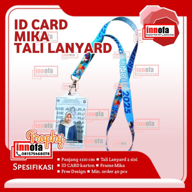 

ID CARD MIKA+KARTON TALI LANYARD 2 sisi | ID CARD MURAH