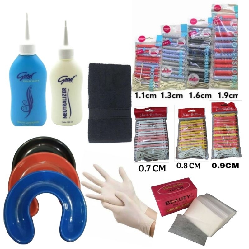 satu set alat keriting rambut + obat keriting