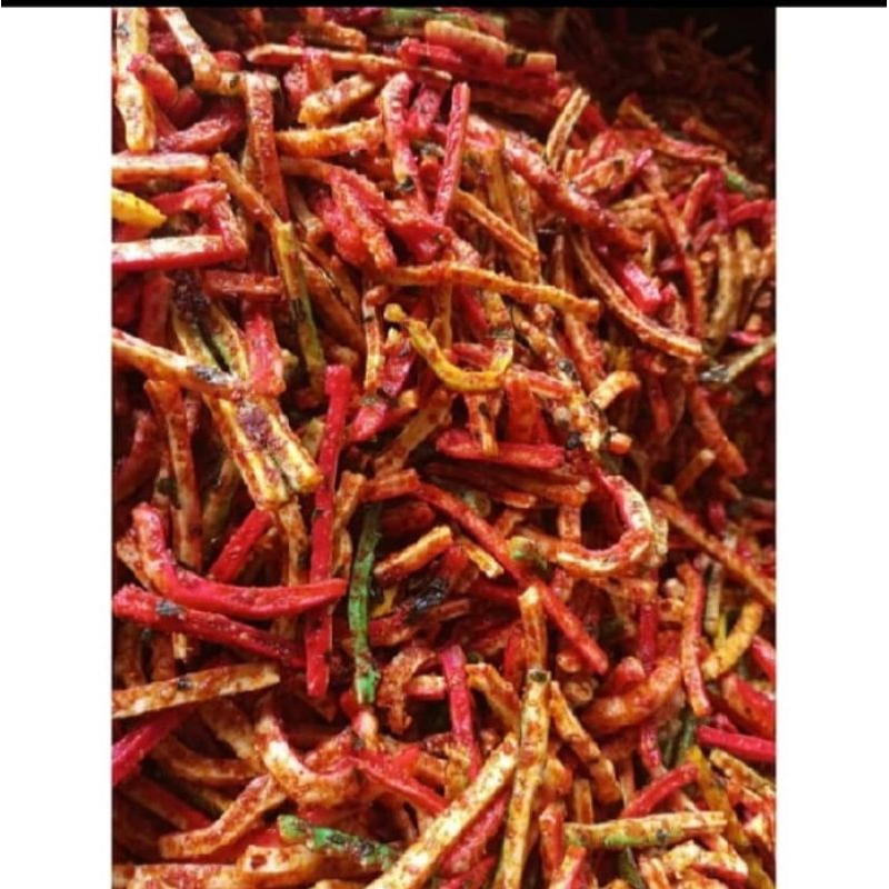 

seblak beton /kerupuk jaat pedasdaun jeruk