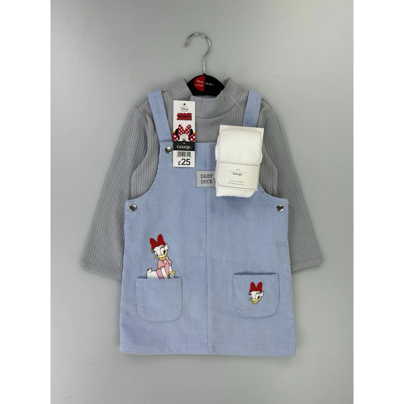 Overall / baju kodok george daisy duck blue