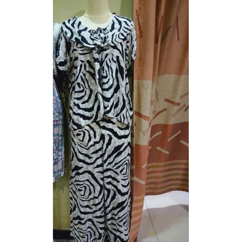 ELENA ONE SET KERAH SERUT HOMEDRESS VISCOSE PREMIUM