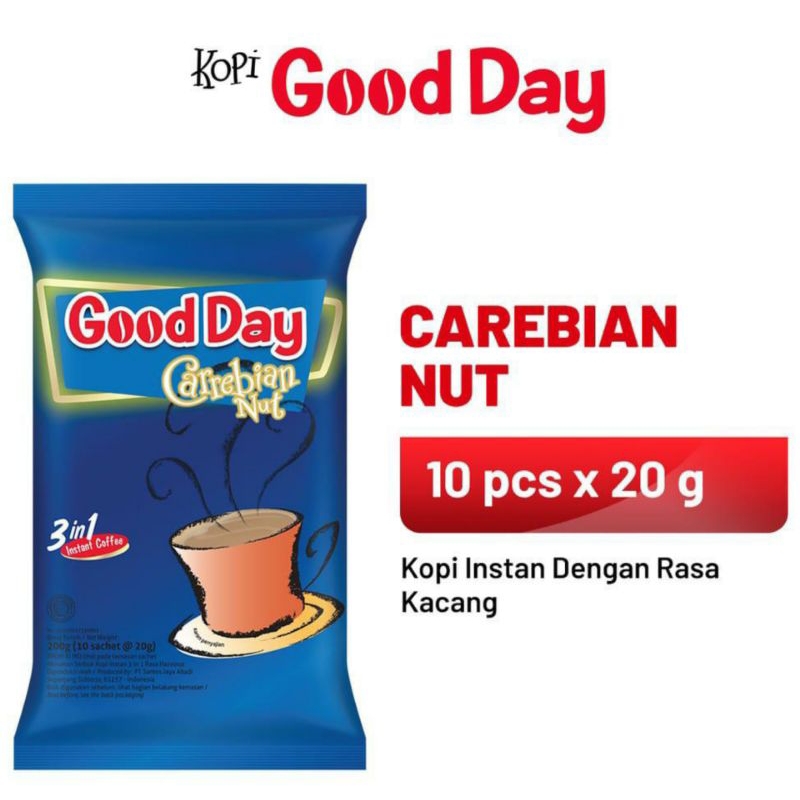 

GOOD DAY HOT 3in1 CAREBIAN NUT 10x20gr