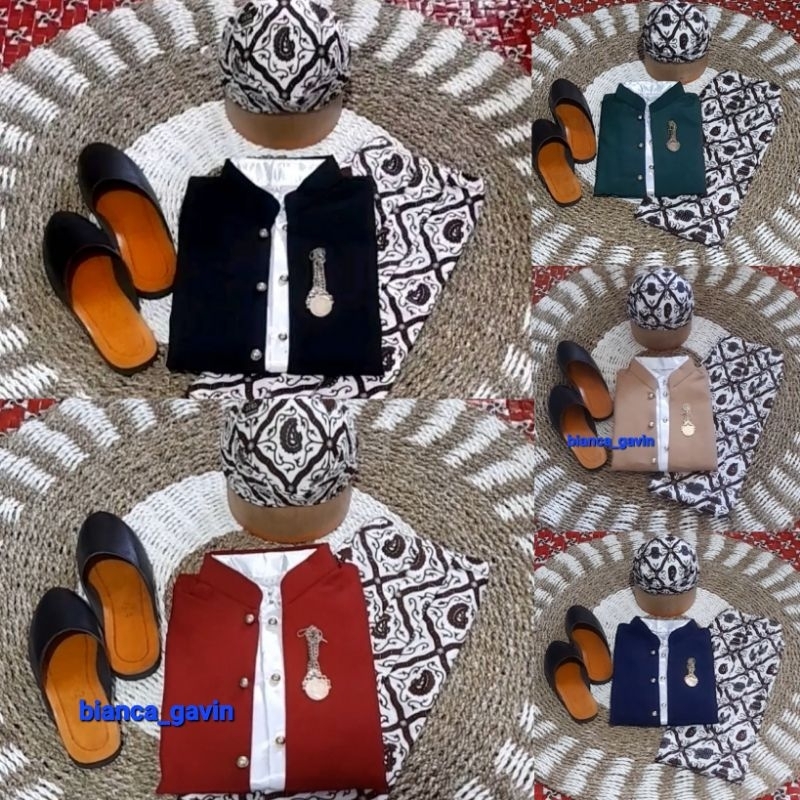 [1 Set] Beskap Hewes + Jarik Instan + Blangkon + Selop/ Baju Adat Jawa Pria, FREE BROS BESKAP, Sidol