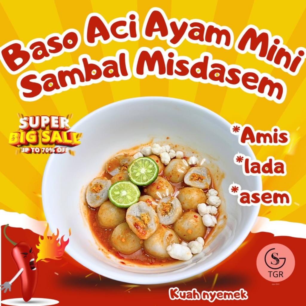

Kuah Nyemek Baso Aci Ayam Mini Sambal Misdasem