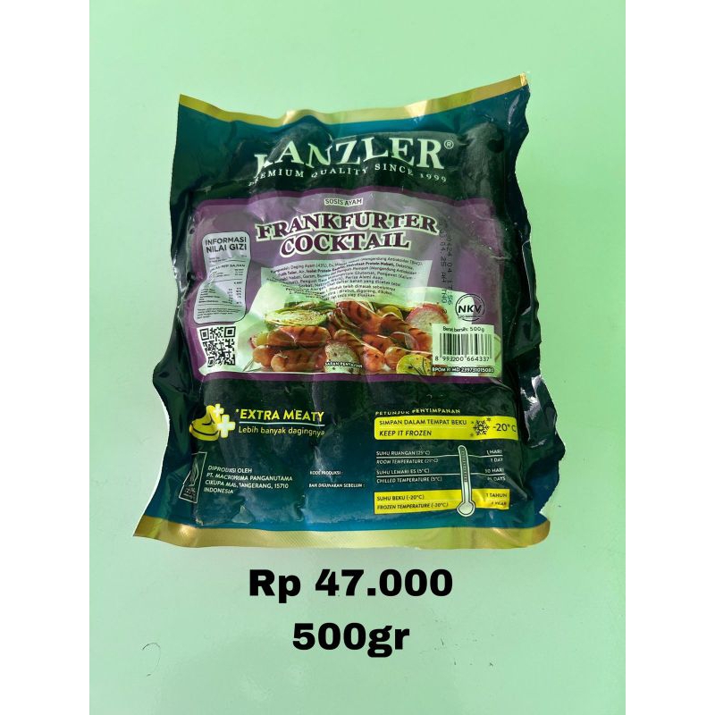 

Kanzler Frankfurter Cocktail Saus500g